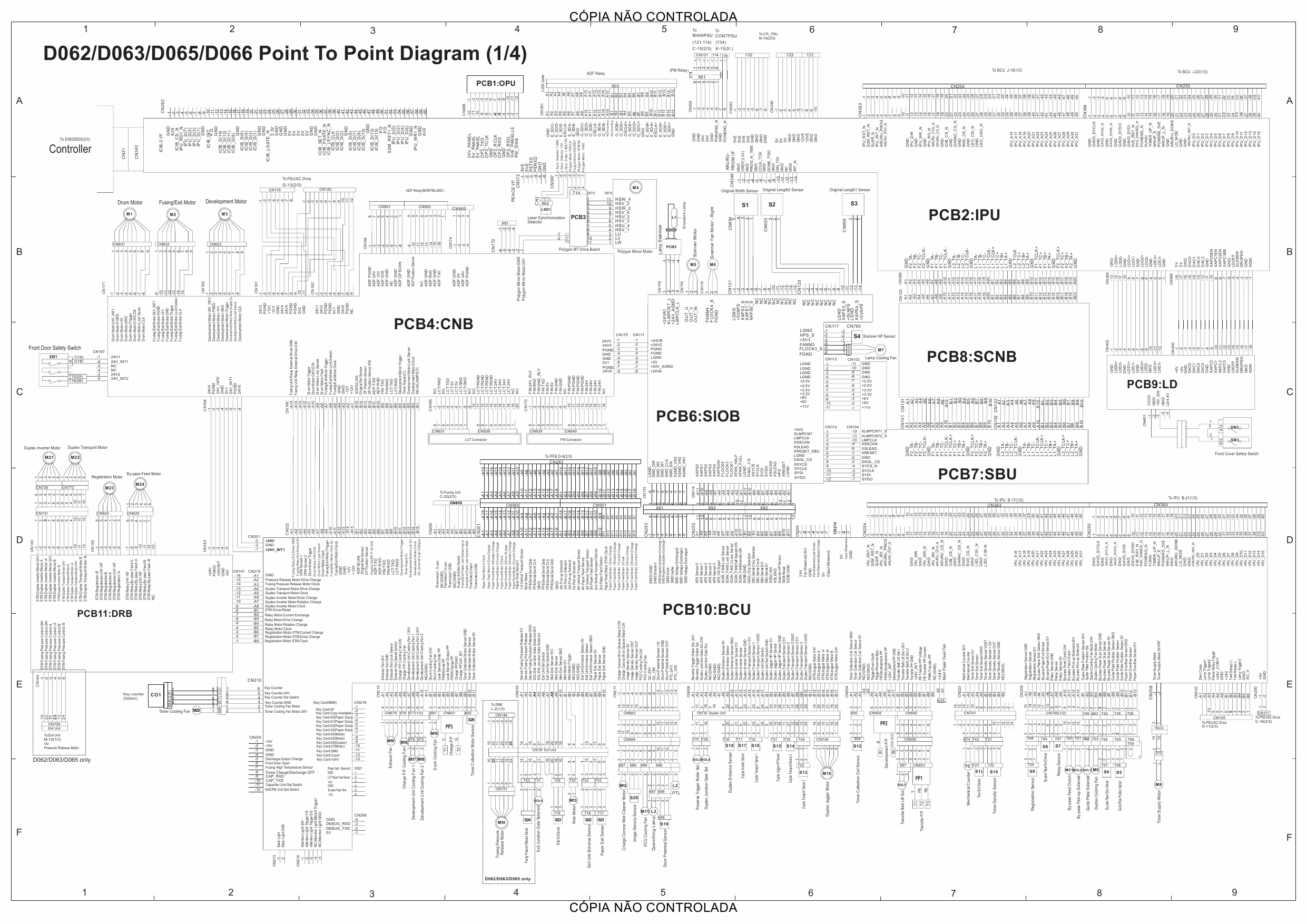 RICOH Aficio MP-6001 7001 8001 9001 D062 D063 D065 D066 Circuit Diagram-1
